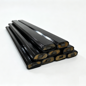 7inch Black Octagonal Carpenter Pencil -uncutting ends